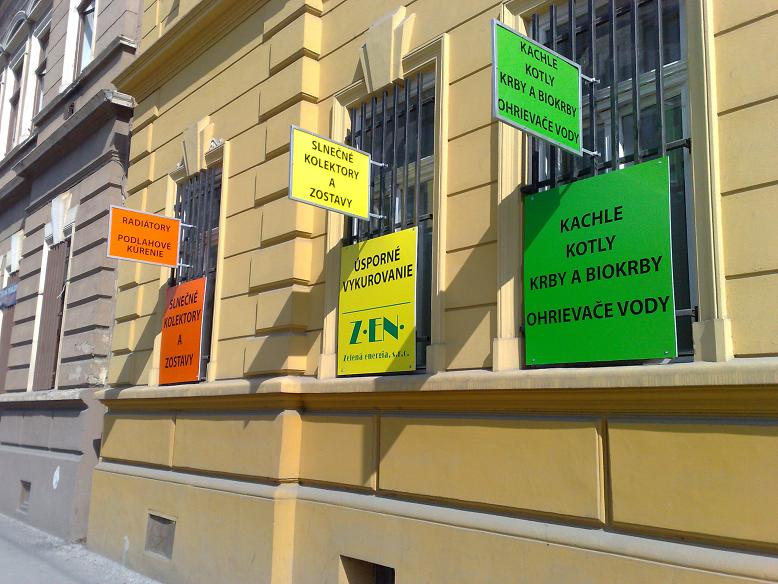 Predajňa krby, kachle, kotly, ohrievače vody, solárne systémy, Košice, ZEN