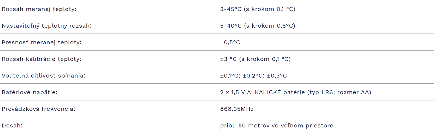 Multizónový bezdrôtový programovateľný izbový termostat | COMPUTHERM Q8 RF set - technické parametre