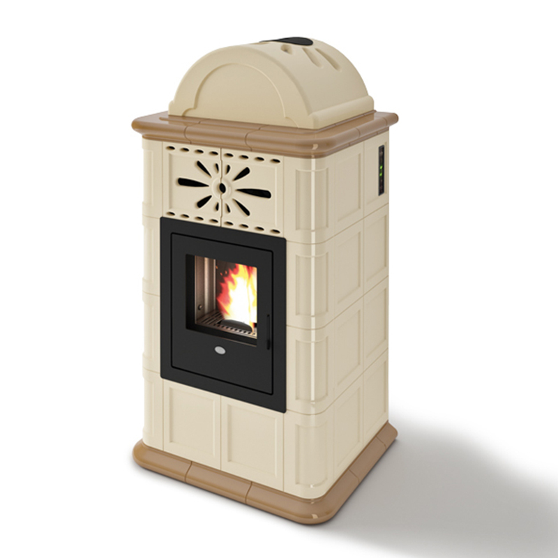 Teplovzdušné kachle na pelety ROSY | 13,8 kW - hnedá farba