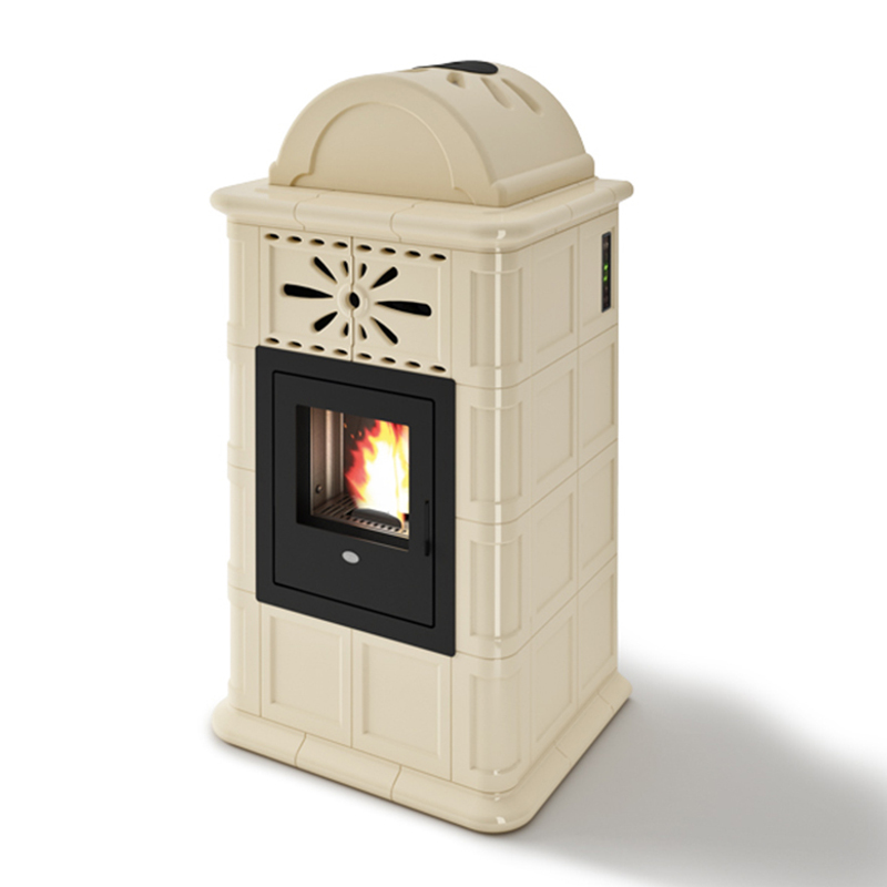 Teplovzdušné kachle na pelety ROSY | 13,8 kW - krémová farba