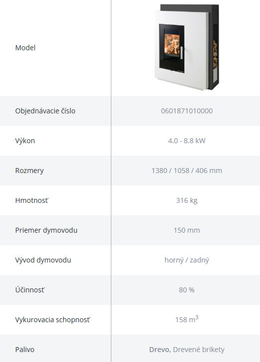 Krbová stavebnica PINUS II | 4,0 - 8,8 kW - technické parametre
