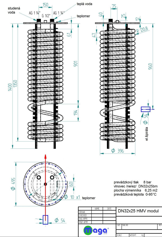 Akumulačná nádrž MT IZO - nákres