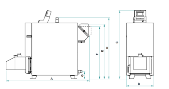 Automatický kotol na pelety MAGA P - technické parametre