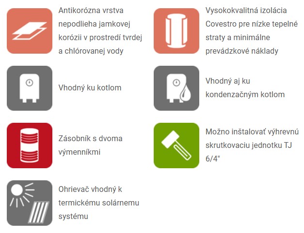 Nepriamoohrevný zásobník teplej vody OKC NTRR/SOL - popis