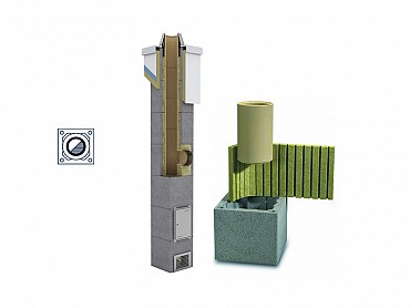SCHIEDEL STABIL komín 9m, 180mm, 90°