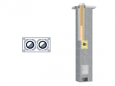 SCHIEDEL STABIL komín 7m, 200mm-90° a 200mm-45°