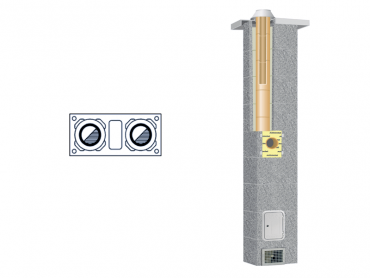 SCHIEDEL STABIL komín 7m, 200mm-90° a 200mm-90°