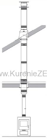 Nerezový komín 5m, 180mm - Americký spôsob