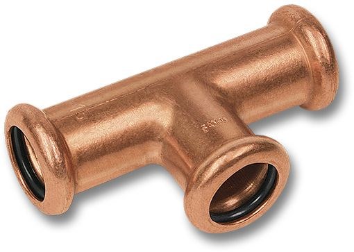 Meď lisovacia T-kus, 22x18x18mm, s koncami na vnútorné lisovanie, meď