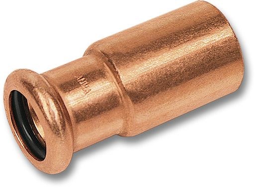 Meď lisovacia redukcia 28x22mm, s koncami na vnútorné a vonkajšie lisovanie, meď