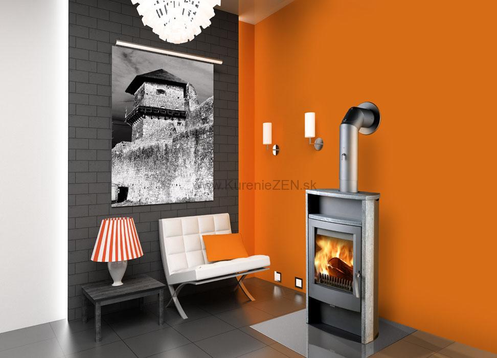 Krbové kachle Alvesta, 8kW - hnedé/pieskovec