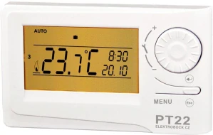 ELEKTROBOCK PT22 termostat 5-39° C priestorový, týždenný, biela