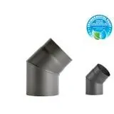 Koleno dymové pevné 150 / 45° / 2 mm SA, sivé