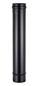Peletový nerezový dymovod s tesnením, rúra ø80/1000/0,5mm, čierna