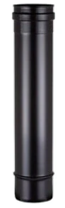 Peletový nerezový dymovod s tesnením, rúra ø80/500/0,5mm, čierna