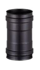 Peletový nerezový dymovod s tesnením, spojka F/F ø80/0,5mm, čierna