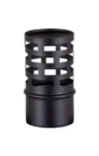 Peletový nerezový dymovod s tesnením, ukončovacia hlava ø80/0,5mm, čierna