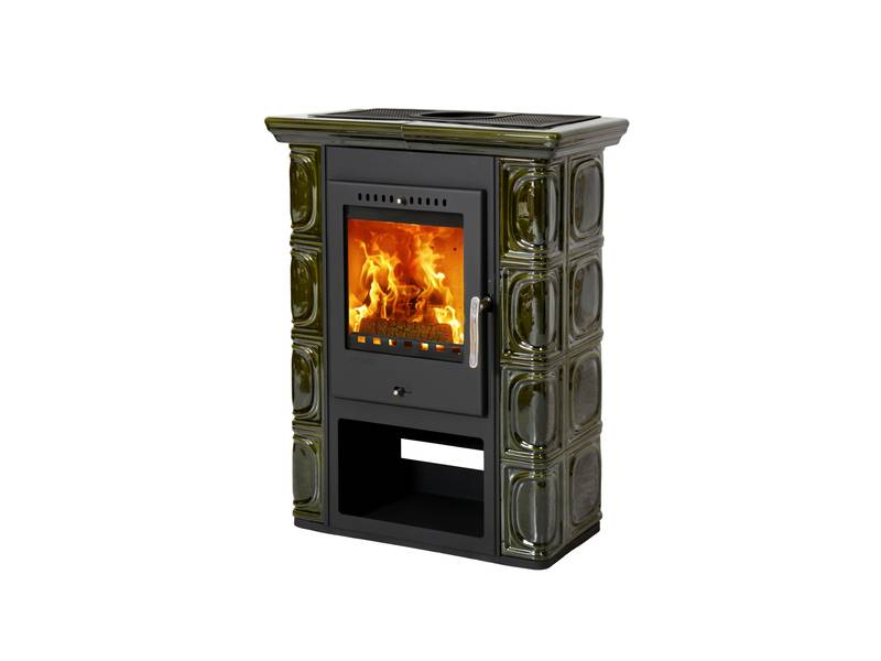 Krbové kachle Borgholm keramik, olivovo-zelená, THORMA