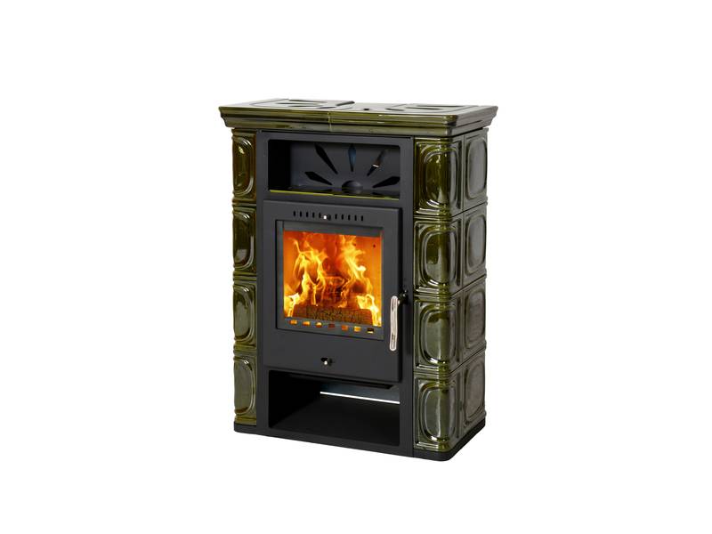 Krbové kachle Borgholm TOP, olivovo-zelená, THORMA