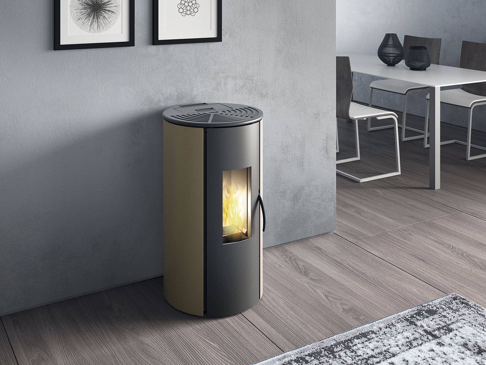 Kachle na pelety DISK E