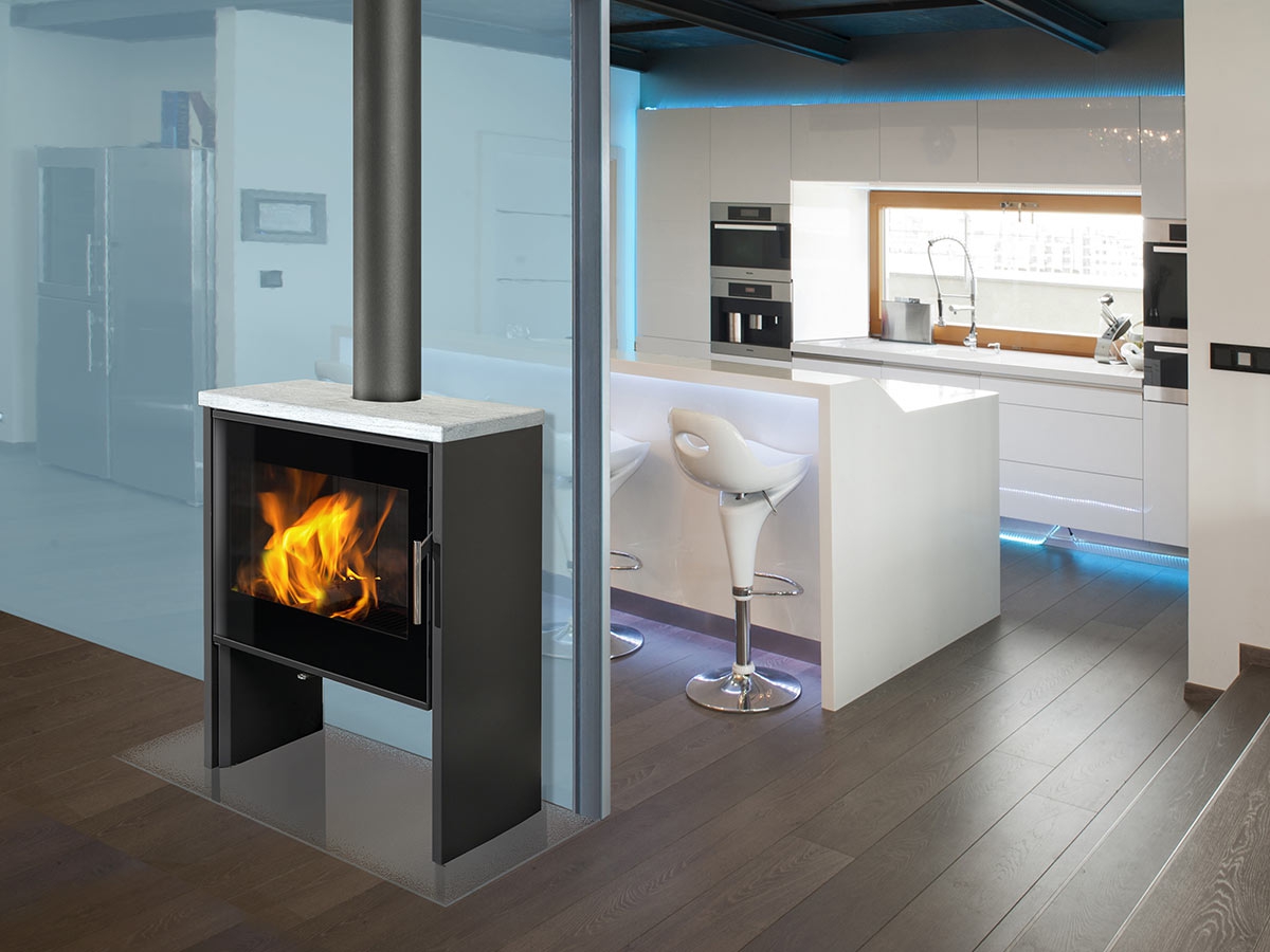 Krbové kachle RIANO N05, kameň/plech | 4,5 - 11,7 kW