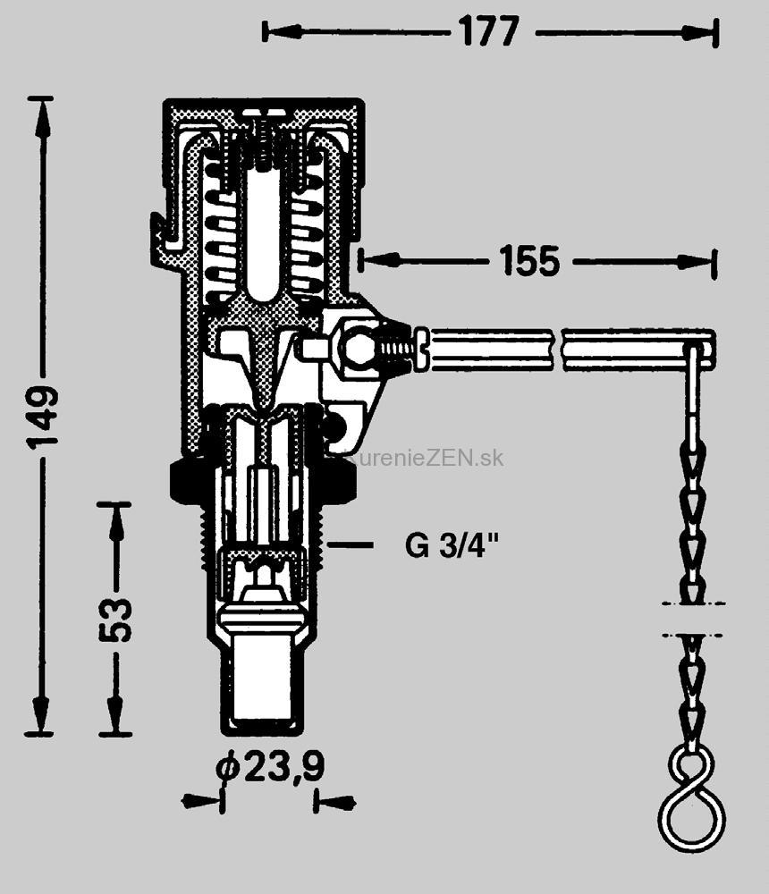 REGULUS RT4 regulátor ťahu 3/4", termostatický