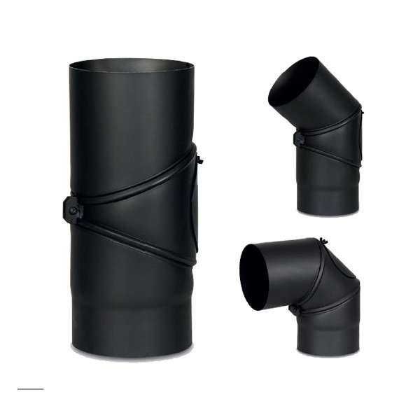 Dymovod, koleno nastav. 160 / 2 mm / 0-90° ČO