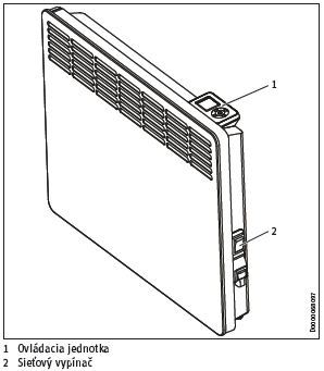 Nástenný konvektor CWM 500 U, 0,5 kW