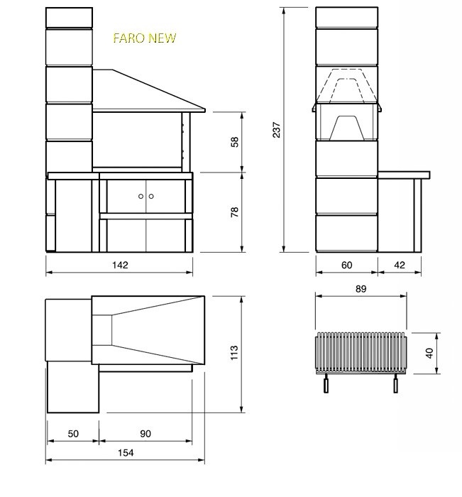 Záhradný krb FARO NEW