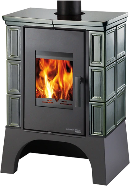 Kachľová pec EBOLI AL II s výmenníkom + ochladzovacia slučka | 4,0 - 12,2 kW 