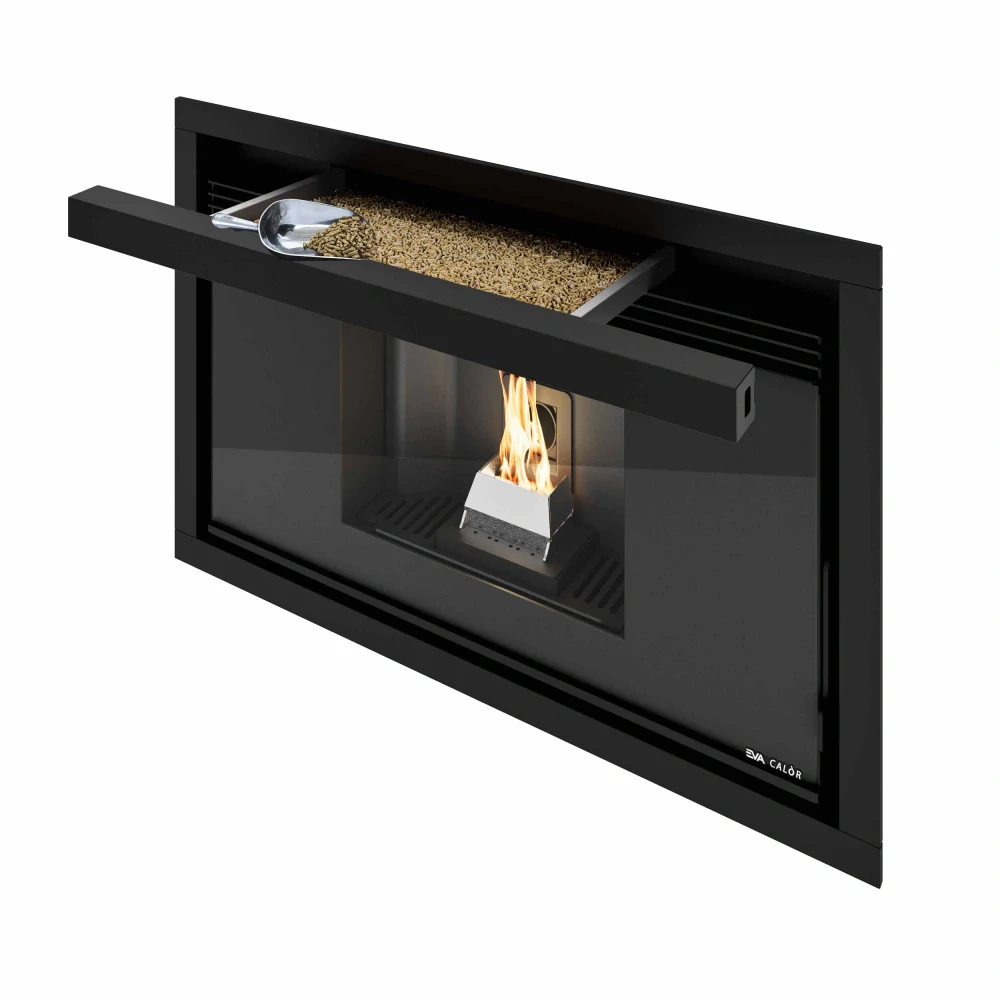 Teplovzdušná vložka na pelety TOMMASO | 9,5 kW