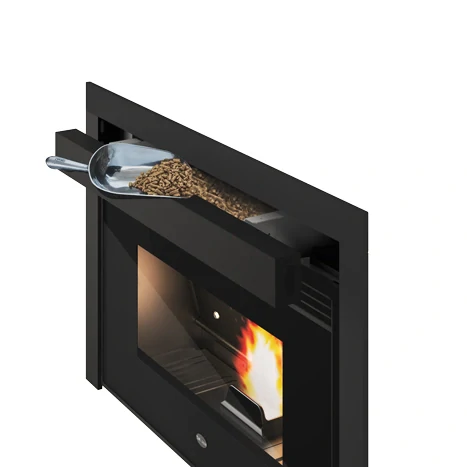 Teplovzdušná vložka na pelety CESARE| 12,4 kW