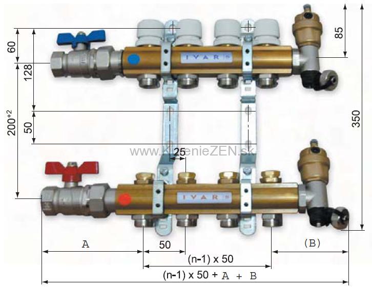 Zostava rozdelovač/zberač 553 DRS - 3 cestný